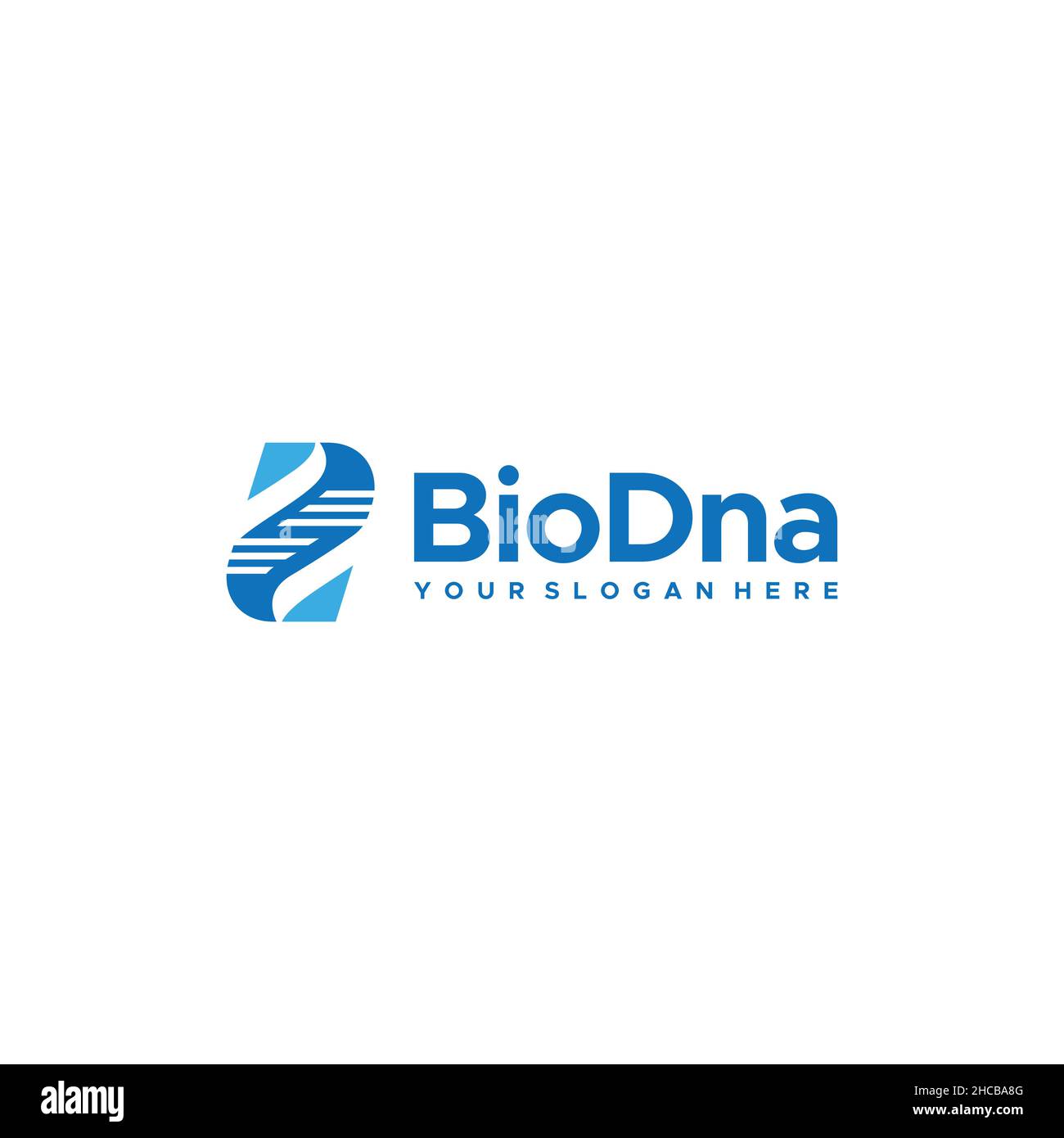 Minimalistisches Buchstabenzeichen Initiales Bio DNA Logo Design Stock Vektor