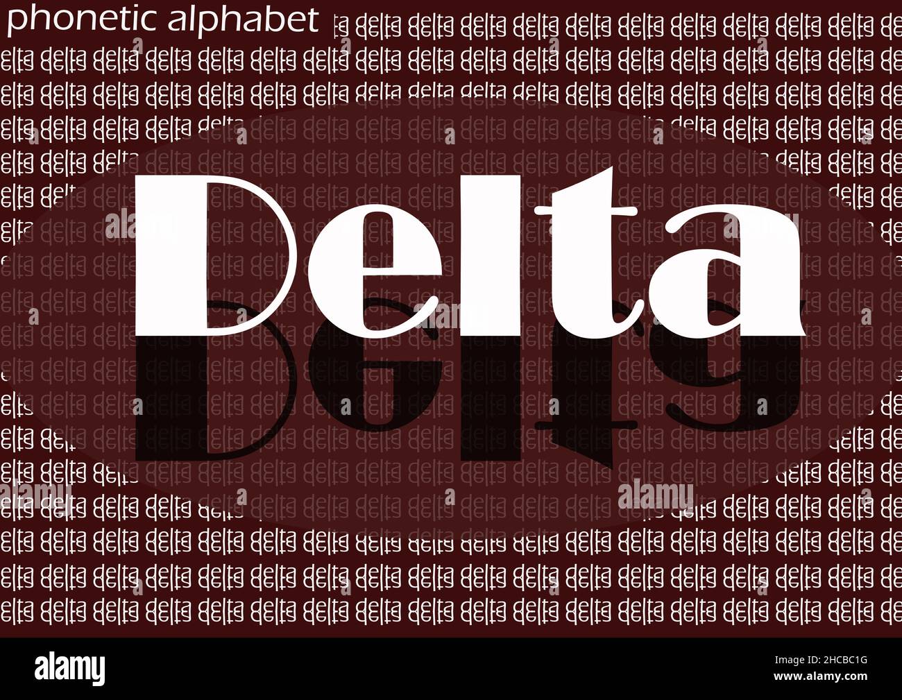 D (Delta) Tapete Hintergrund phonetische Alphabet Design für die Dekoration Stockfoto