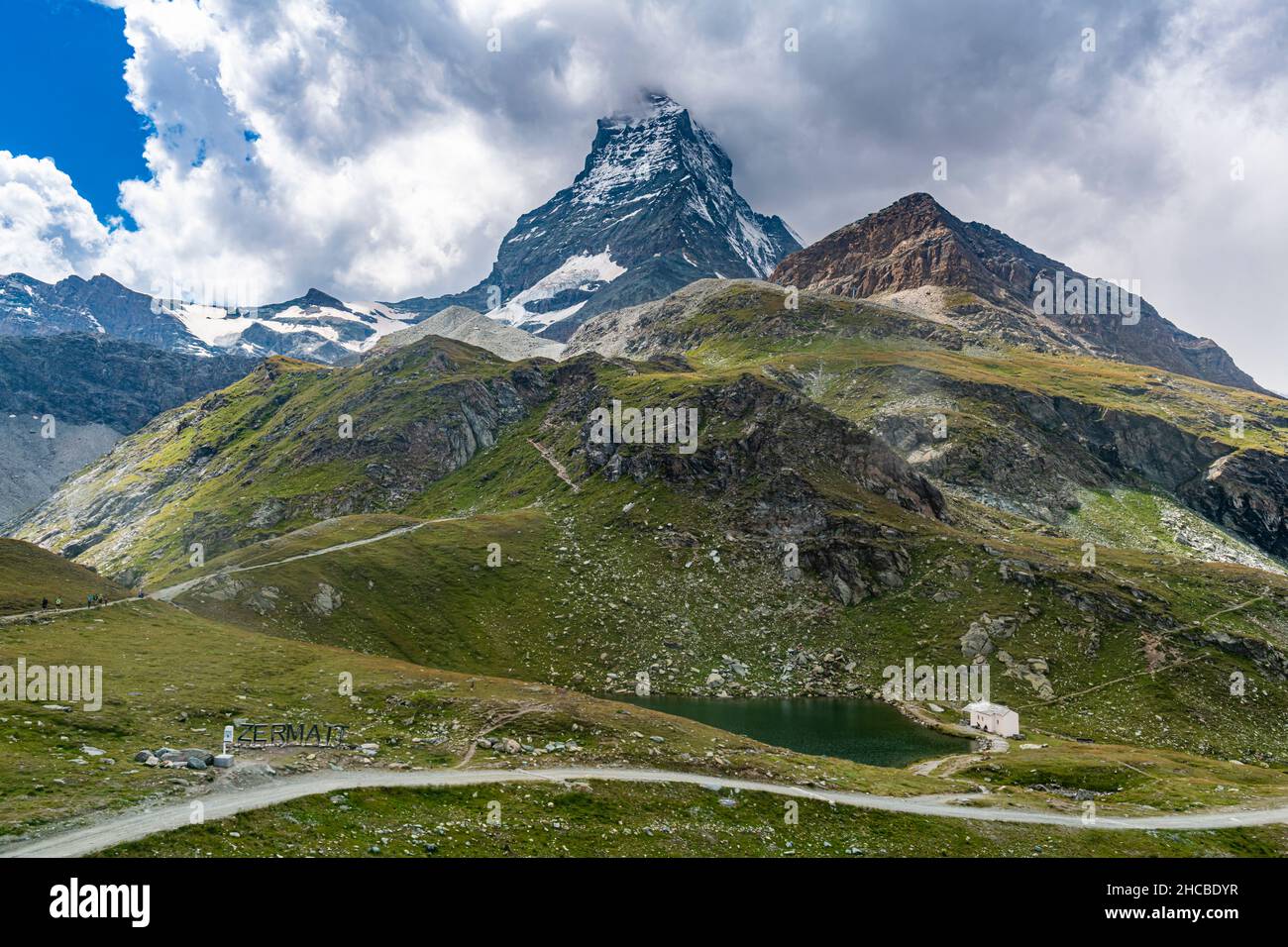 Matterhorn Berg in den Pennine Alpen Stockfoto