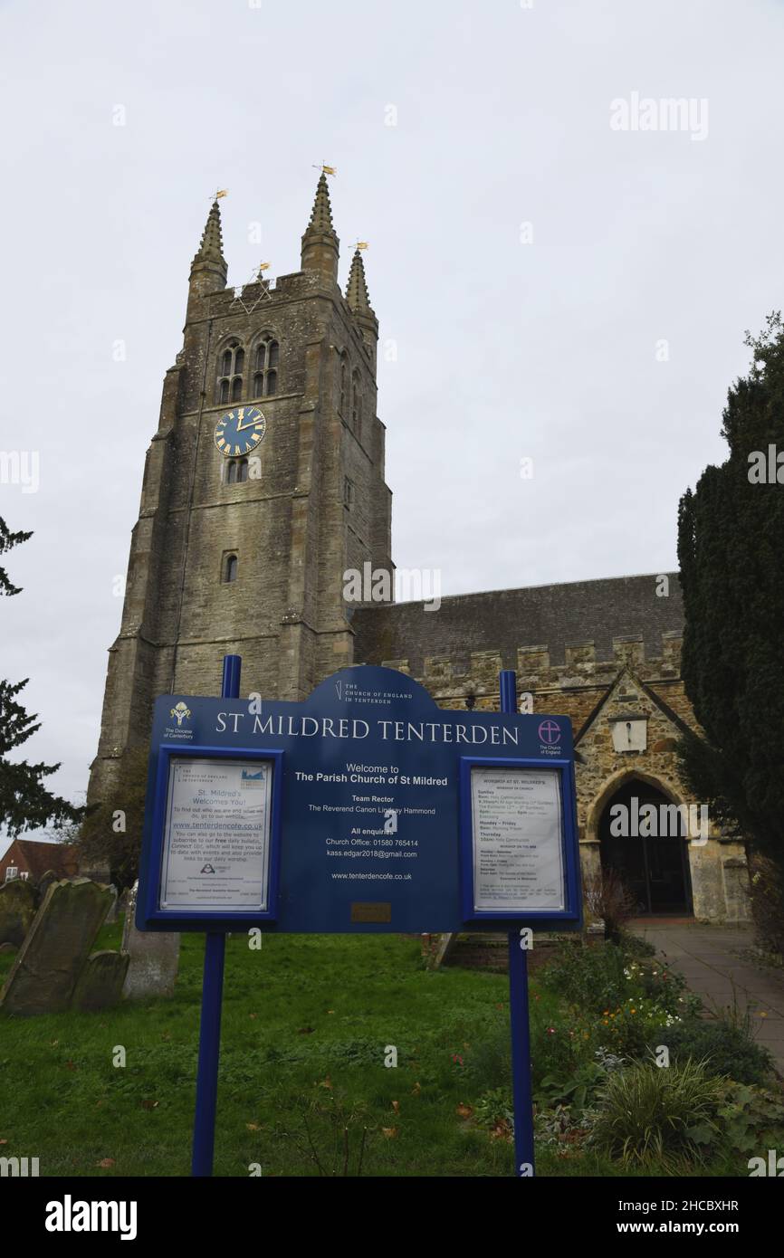 St Mildred Church in Tenterden Kent Stockfoto