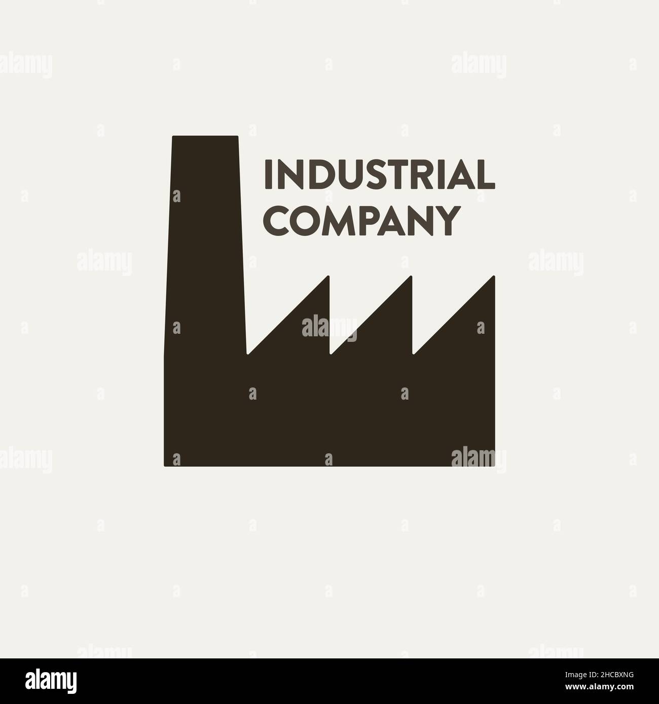 Vektor flach und solide Industrie-Corporate Zeichen oder Logo Stock Vektor