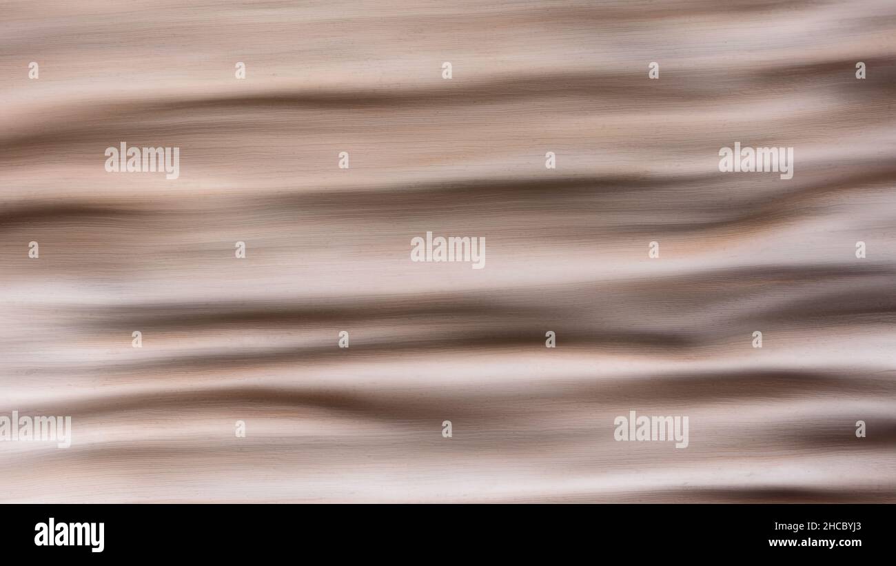 Weiche verschwommen gewellten abstrakten Hintergrund, hellbraune Farbe natürliche Tapete für grafische Gestaltung Stockfoto