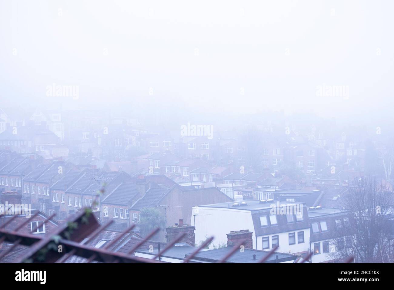Nebel in London am zweiten Weihnachtsfeiertag 2021 Stockfoto