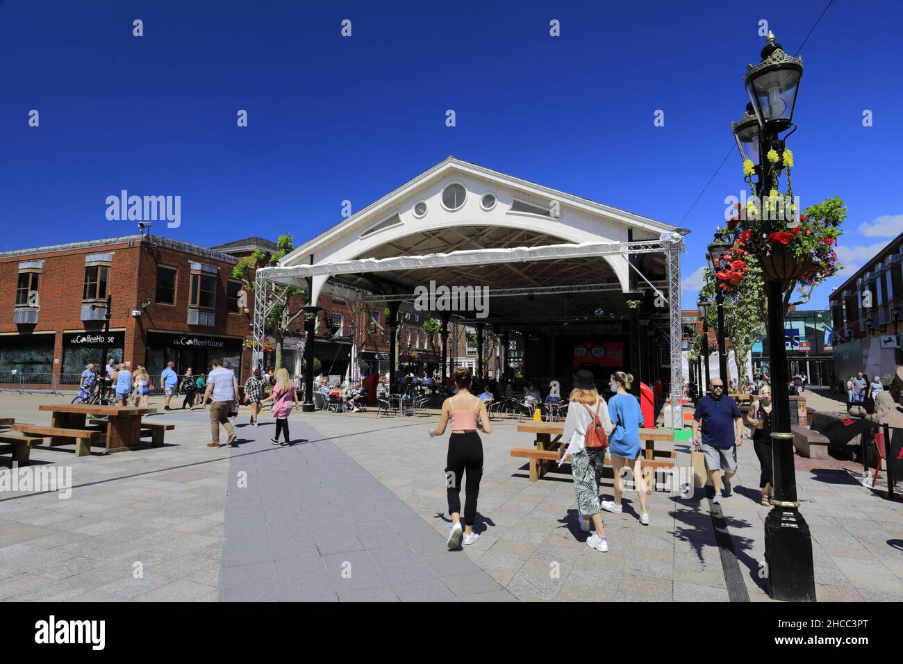 Das ehemalige Fischmarktgebäude am Golden Square, Warrington City Centre, Che'hire, England, Großbritannien Stockfoto