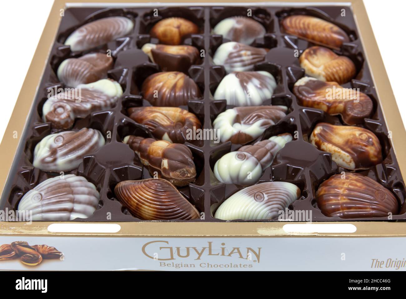 Guylian Seashells Pralinen Stockfoto