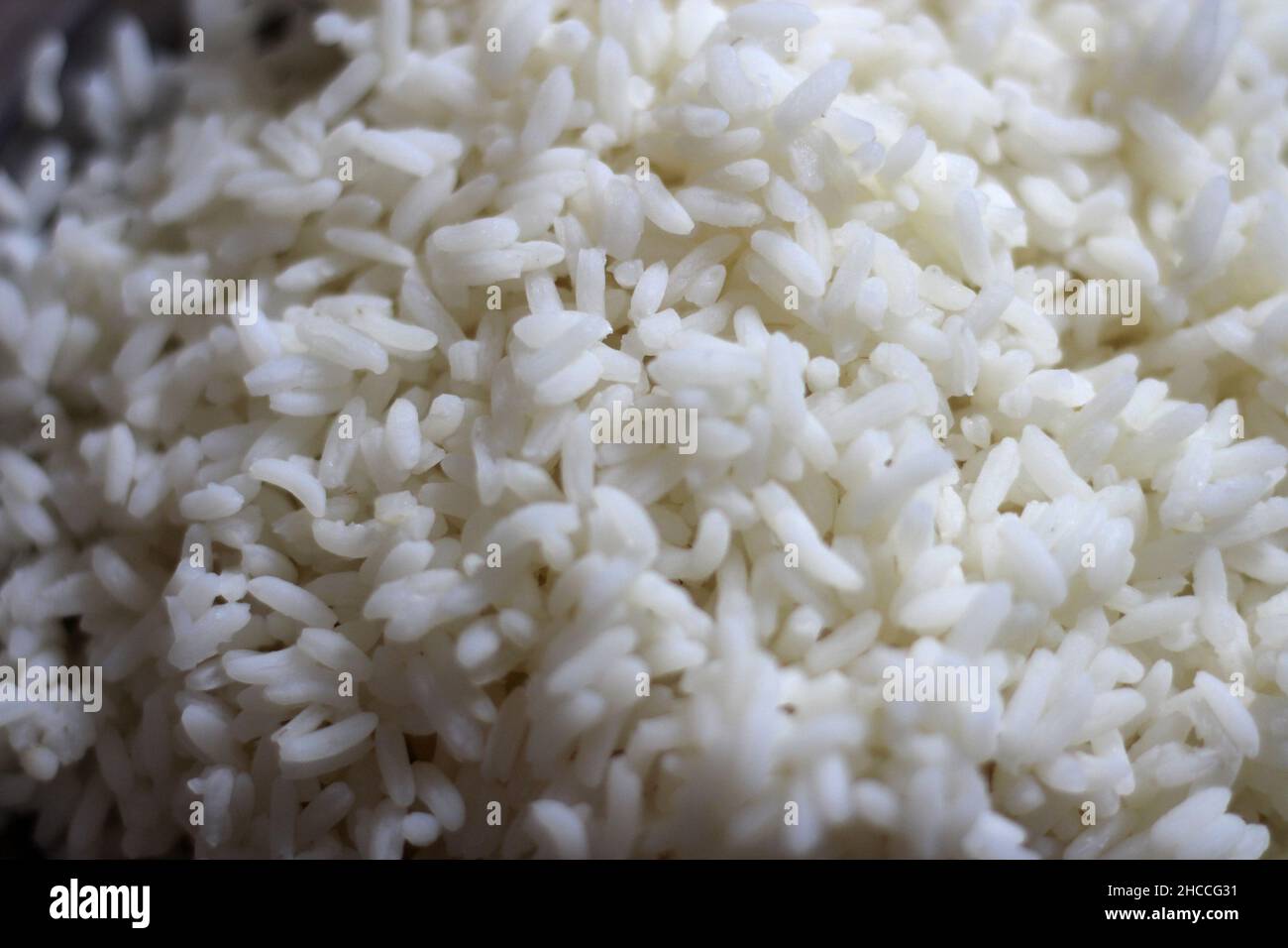 Schönes weißes Reis RAW-Bild Stockfoto