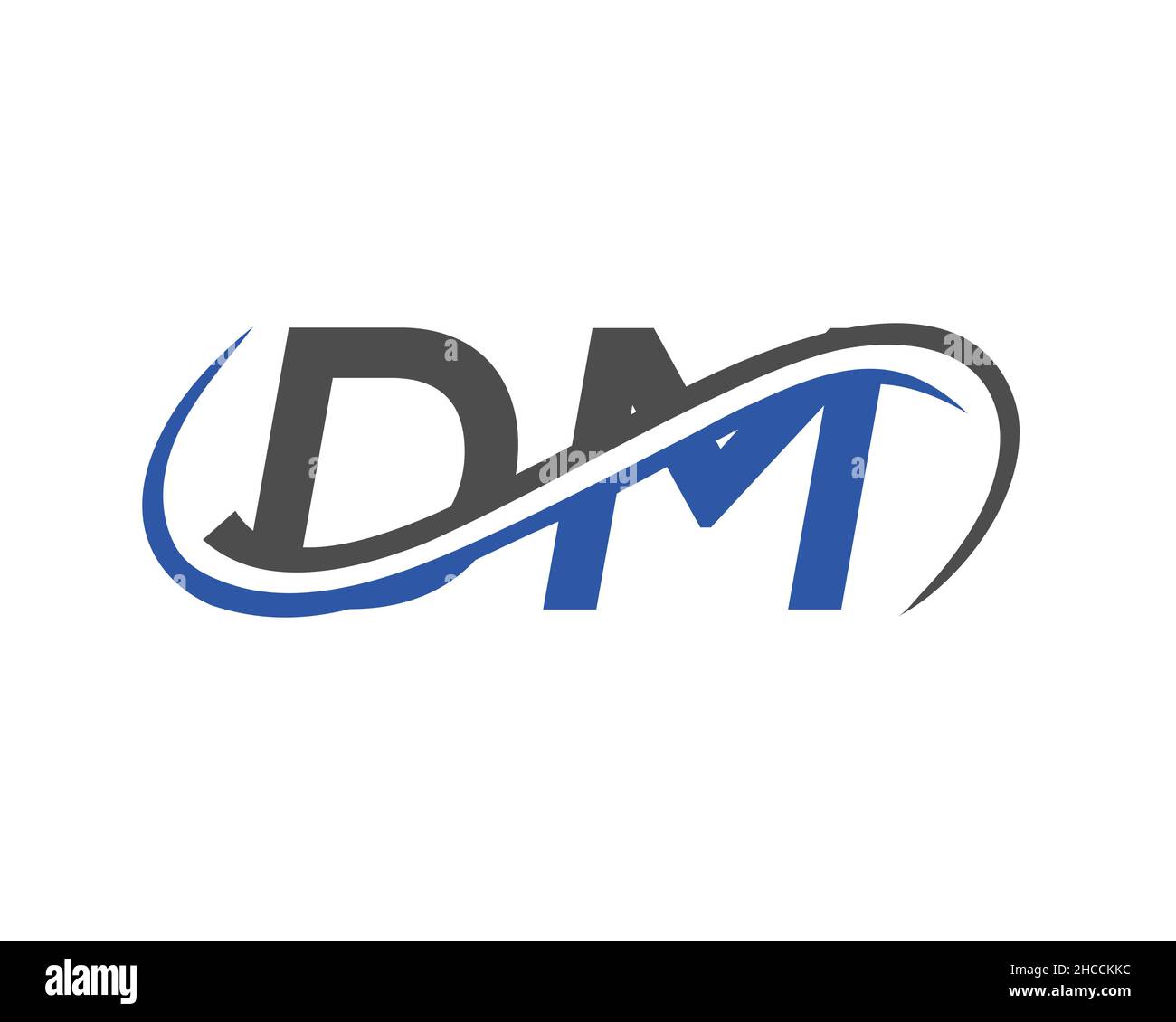 Ursprüngliches DM-Logo-Design. DM Letter Linked Business Logo. DM Logo Design für Finanz-, Entwicklungs-, Investitions-, Immobilien- und Managementunternehmen Stock Vektor