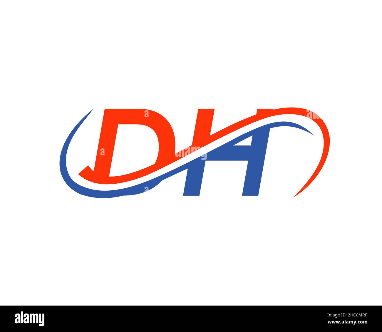 Dh Letter Linked Business Logo. Dh-Logo-Design. Dh Logo Design für Finanz-, Entwicklungs-, Investitions-, Immobilien- und Managementunternehmen Vector Stock Vektor