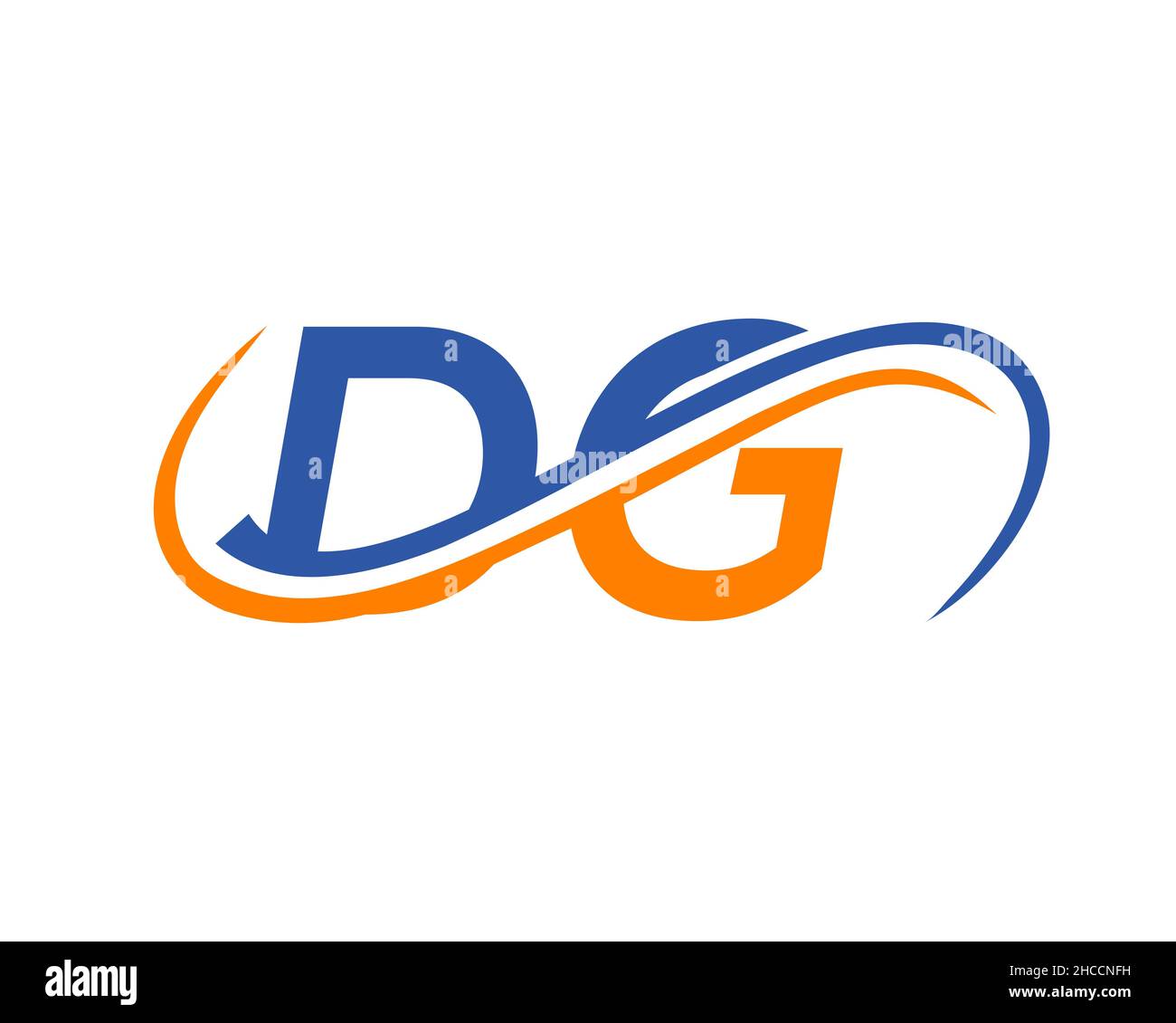 Ursprüngliches DG-Logo-Design. DG Letter Linked Business Logo. DG Logo Design für Finanz-, Entwicklungs-, Investitions-, Immobilien- und Managementunternehmen Stock Vektor
