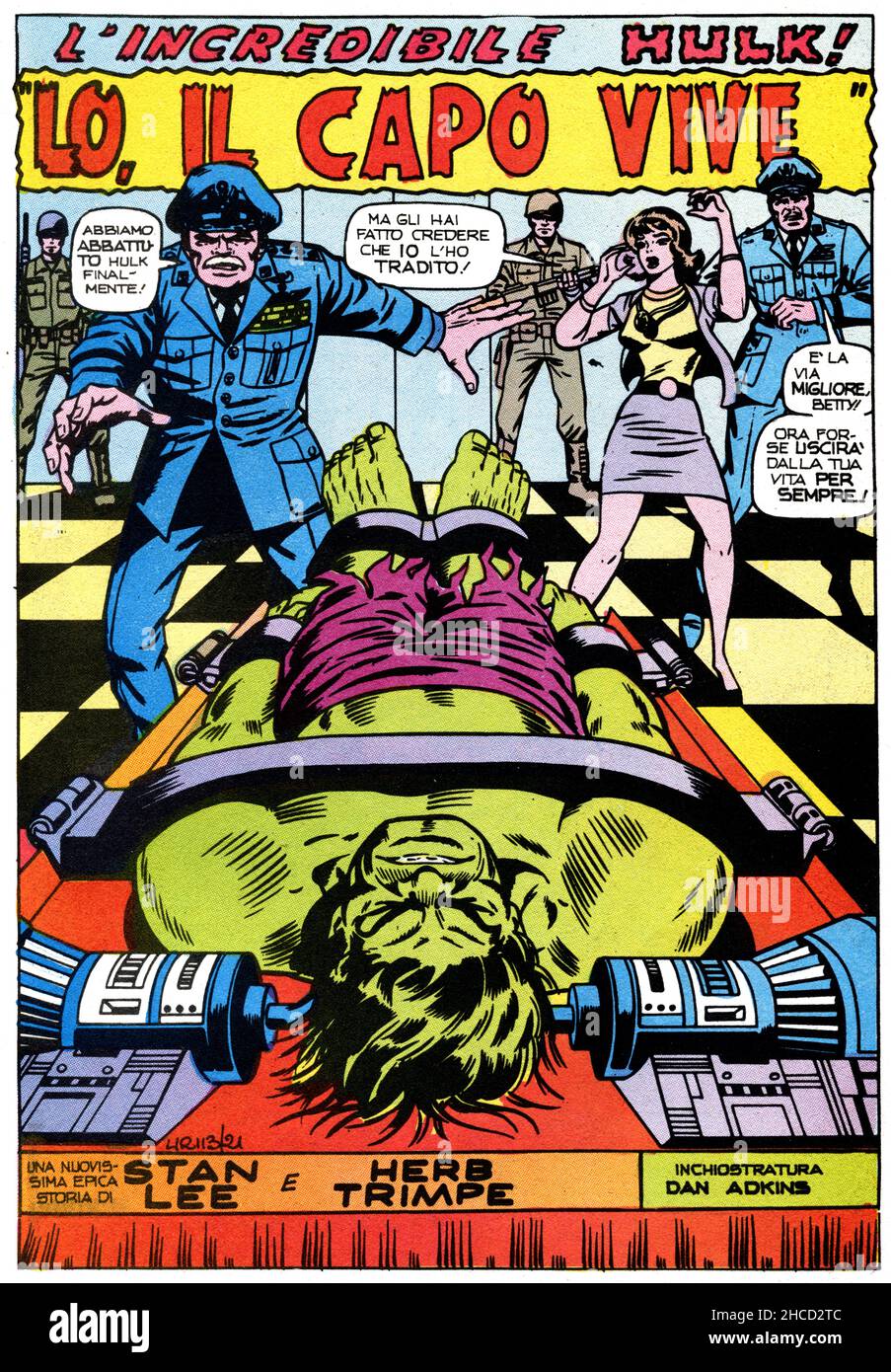 Italien - 1973: Erste Ausgabe von Marvel-Comics, Cover von Hulk Stockfoto