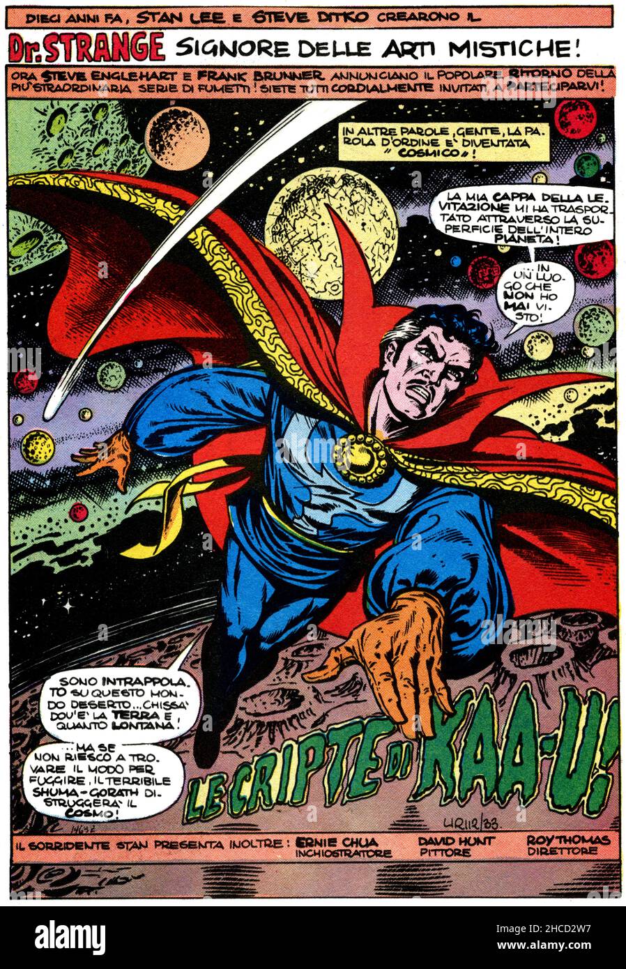 Italien - 1973: Erste Ausgabe von Marvel-Comics, Cover von Doctor Strange Stockfoto