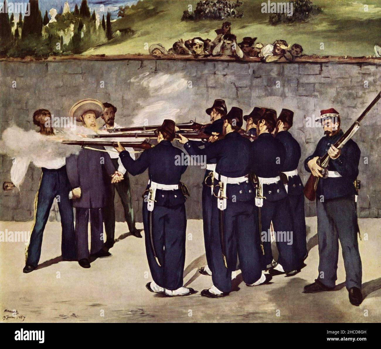 Die Hinrichtung Kaiser Maximilians durch Edouard Manet Stockfoto