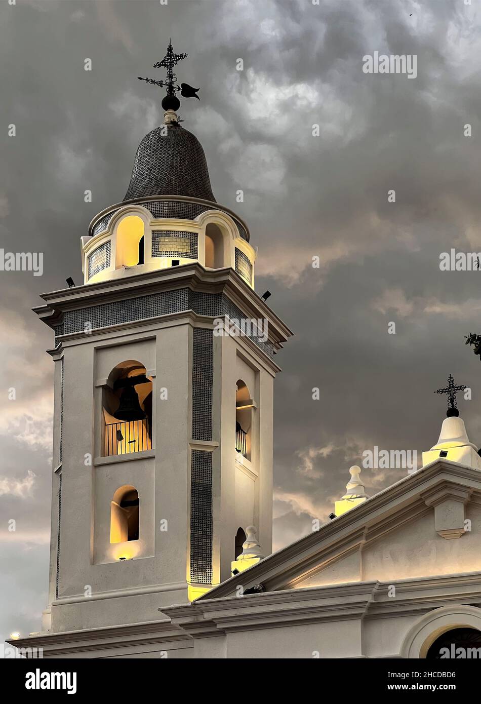 Basilika del Pilar Kirchturm Recoleta, Buenos Aires, Argentinien Stockfoto
