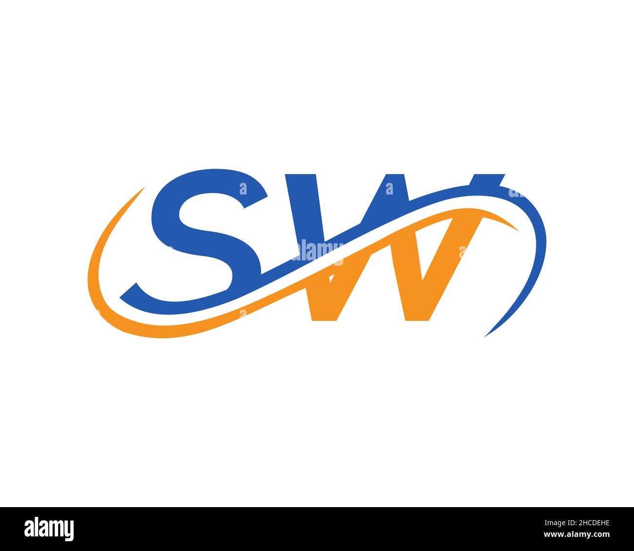 SW-Logo Design für Finanz-, Entwicklungs-, Investitions-, Immobilien- und Managementunternehmen Vektorvorlage. SW Letter Linked Business Logo Stock Vektor