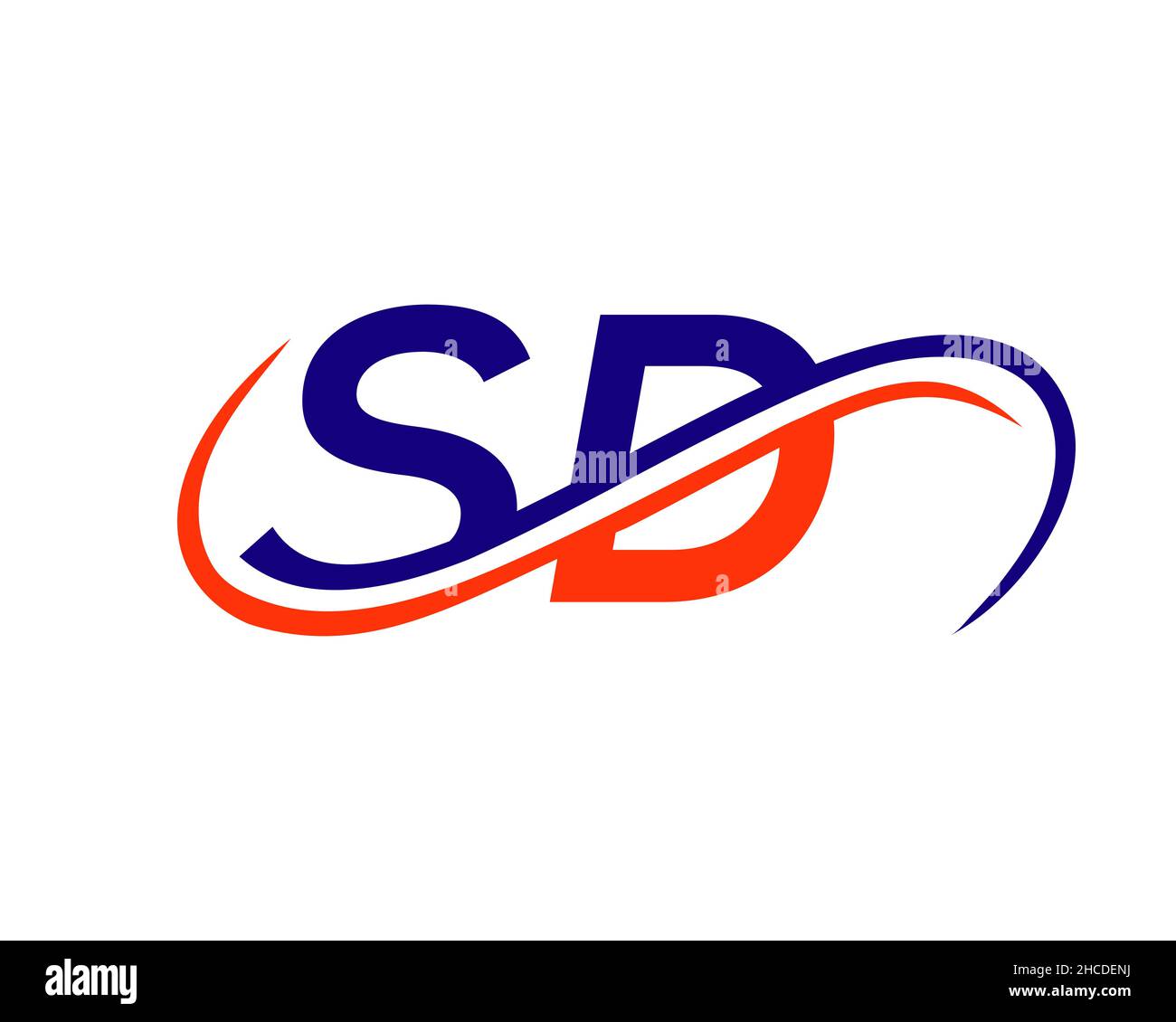 SD-Logo-Design. SD Letter Linked Business Logo. SD Logo Design für Finanz-, Entwicklungs-, Investitions-, Immobilien- und Managementunternehmen Vector Stock Vektor