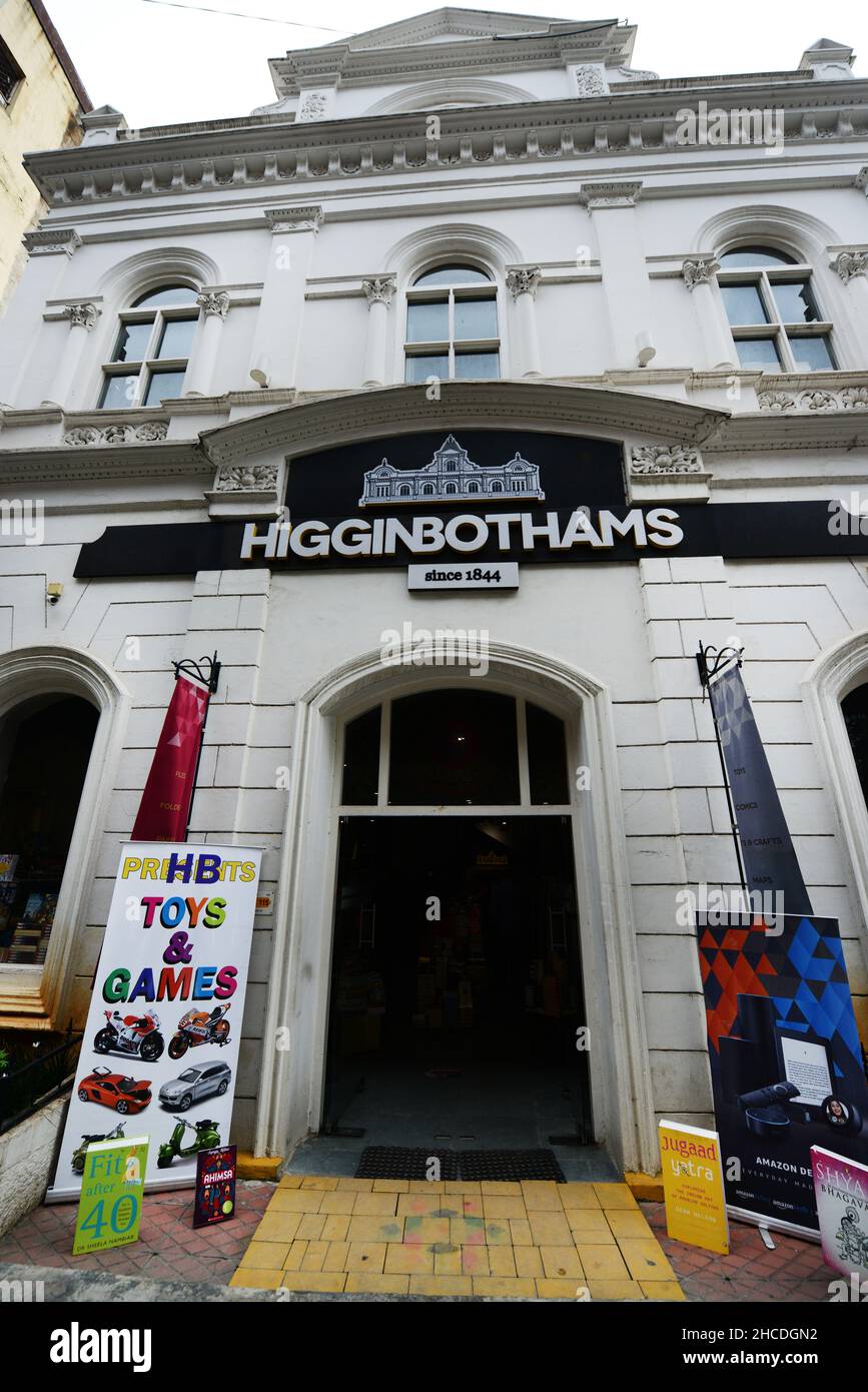 Higginbotham's Buchladen auf M.G. Straße in Bangalore, Indien. Stockfoto