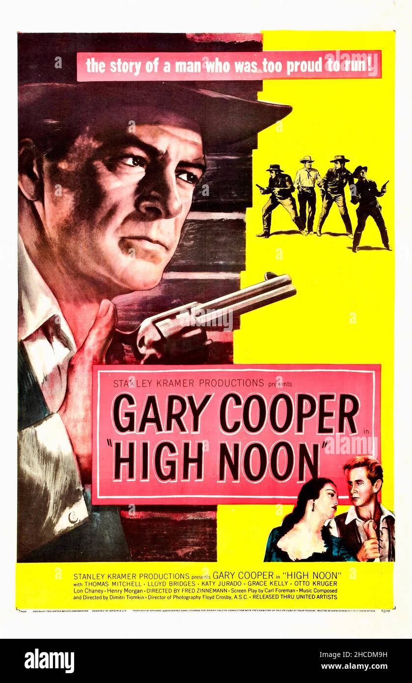 High Noon Filmplakat Stockfoto