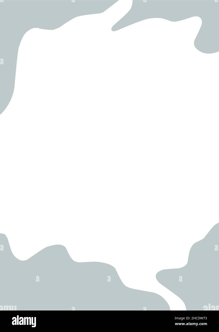 Handgezeichnete einfache Foto-Post oder Geschichten Rahmen mit glatten organischen Formen trendige staubige Palette, Social-Media-Werbung Vorlage. Stock Vektor