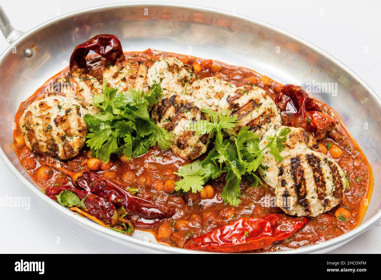 Gegrilltes Chicken-Koteletts mit Char Stockfoto