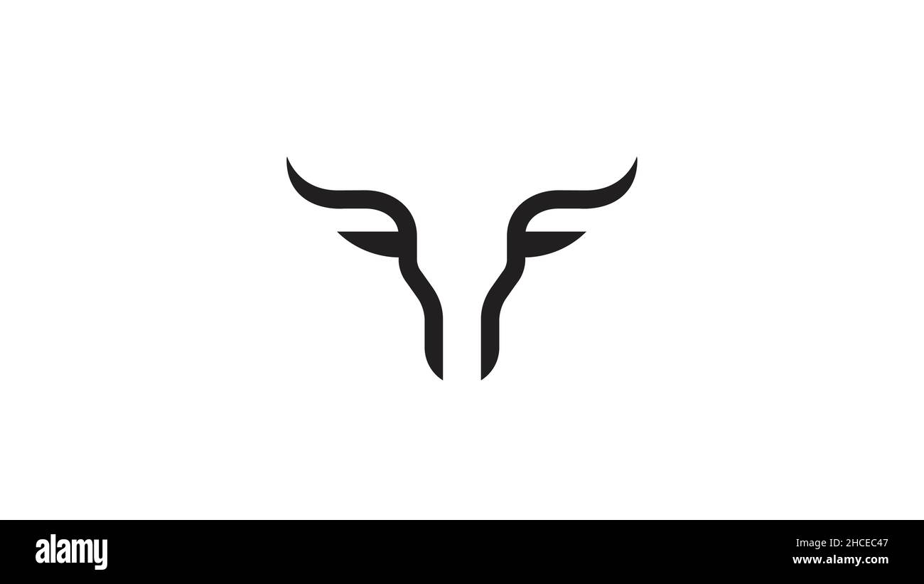 Kreatives Bull-Head-Logo-Design Darstellung Des Vektorsymbols Stock Vektor