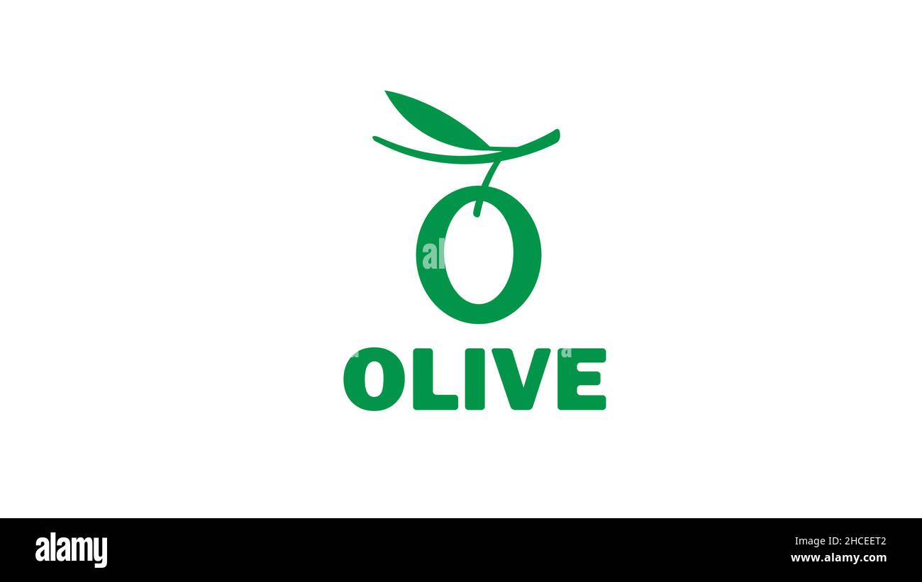 Creative Olive Leaves Alphabet Symbol Logo Vector Stock Vektor