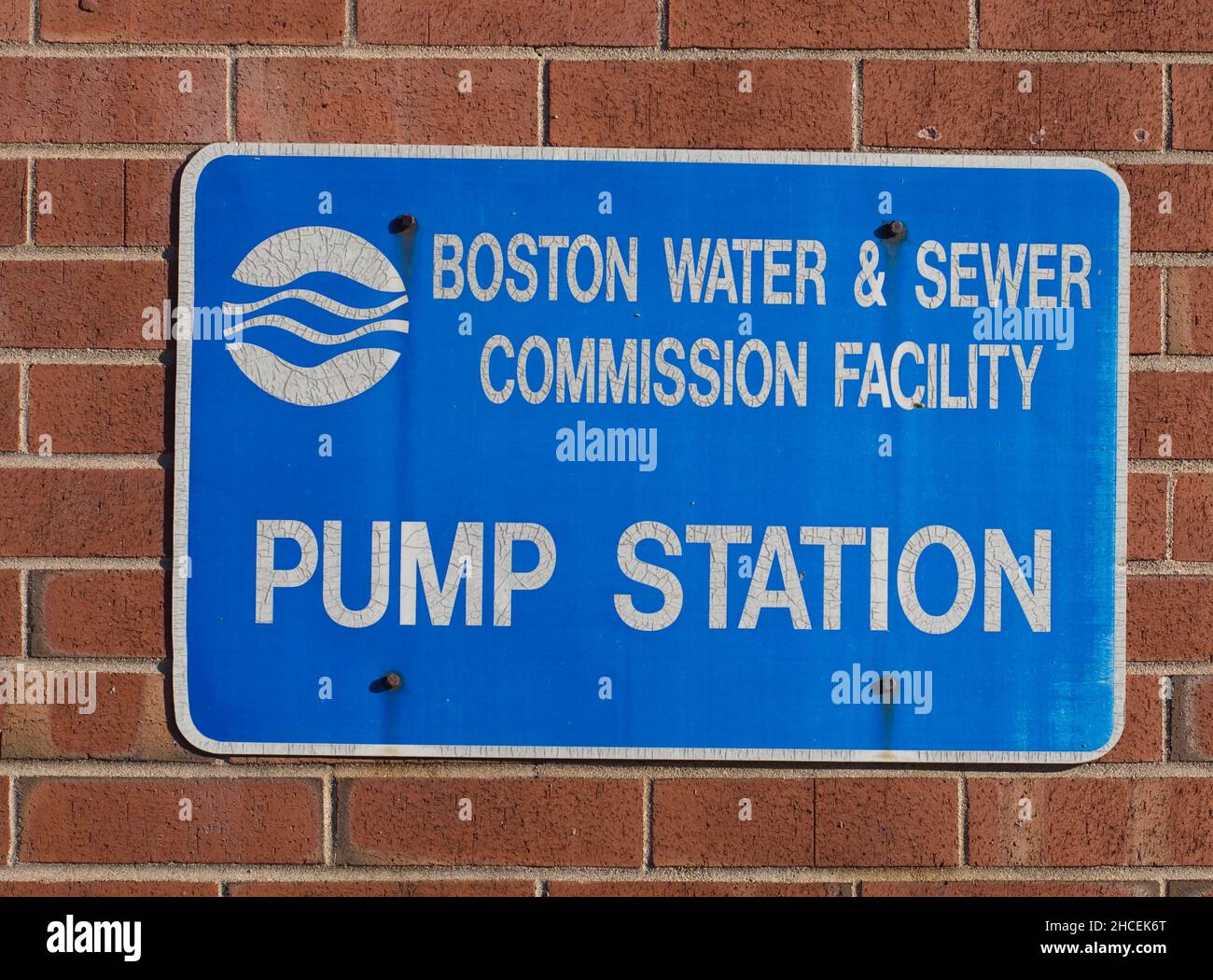 Boston Water & Kanalisation Commission Facility Pump Station Stockfoto