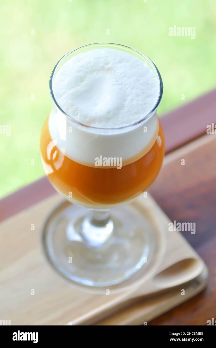 Tee oder heißer Tee oder Milchtee, Thai-Milchtee oder Thai-Tee Stockfoto