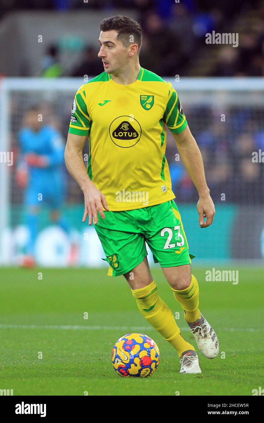 London, Großbritannien. 28th Dez 2021. Kenny McLean von Norwich City in Aktion während des Spiels. Premier League Spiel, Crystal Palace gegen Norwich City im Selhurst Park Stadion in London am Dienstag 28th. Dezember 2021. Dieses Bild darf nur für redaktionelle Zwecke verwendet werden. Nur zur redaktionellen Verwendung, Lizenz für kommerzielle Nutzung erforderlich. Keine Verwendung bei Wetten, Spielen oder Veröffentlichungen in einem Club/einer Liga/einem Spieler. PIC von Steffan Bowen/Andrew Orchard Sports Photography/Alamy Live News Credit: Andrew Orchard Sports Photography/Alamy Live News Stockfoto