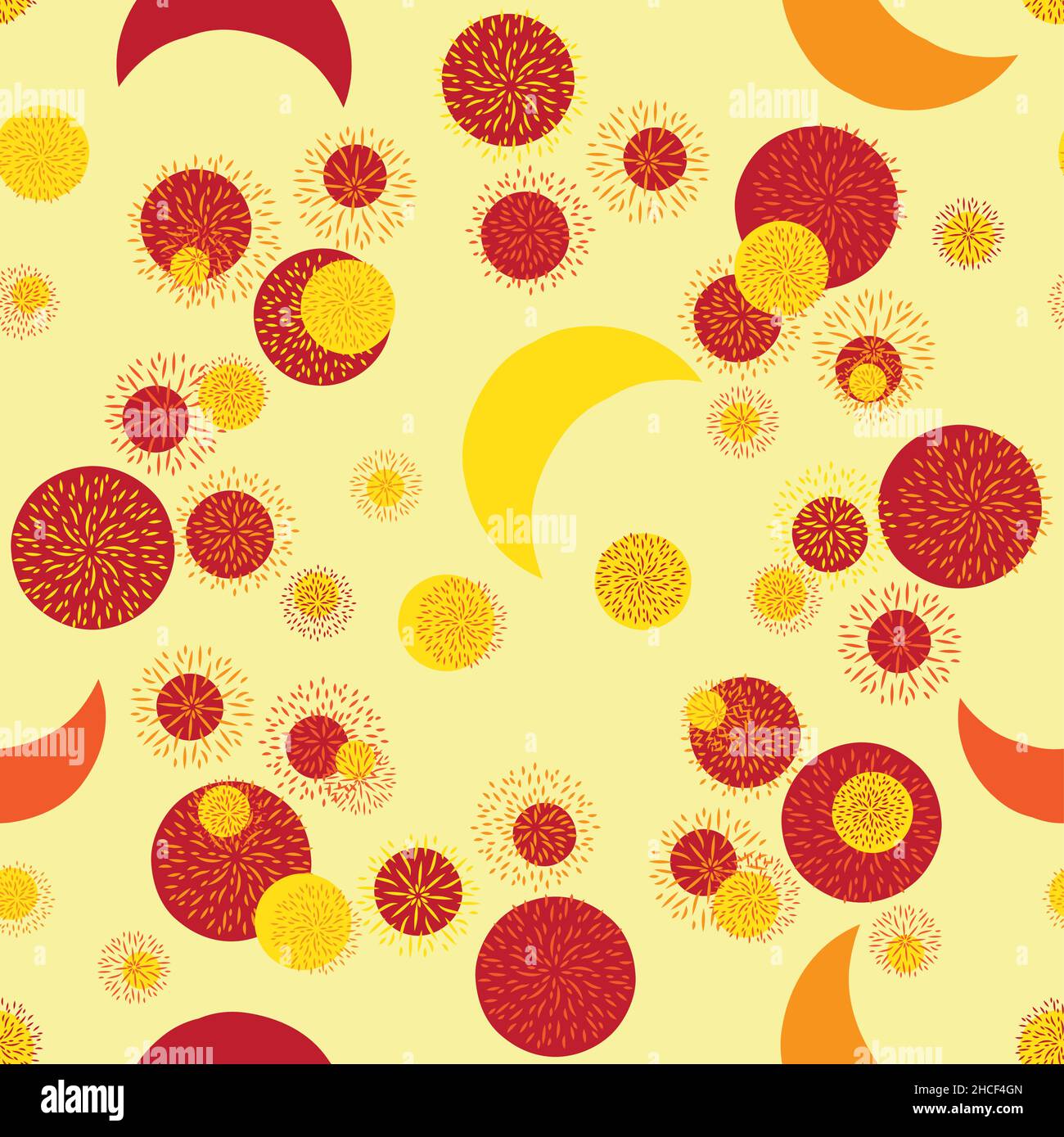 Monde Sterne und Feuerwerk Vektor Neujahr Muster Stock Vektor