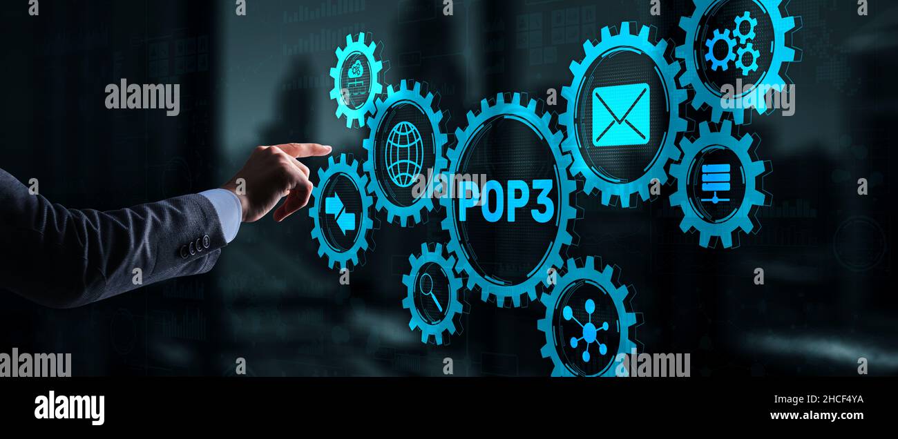 POP3. Post Office Protocol Version 3. Standard-Internetprotokoll. Stockfoto
