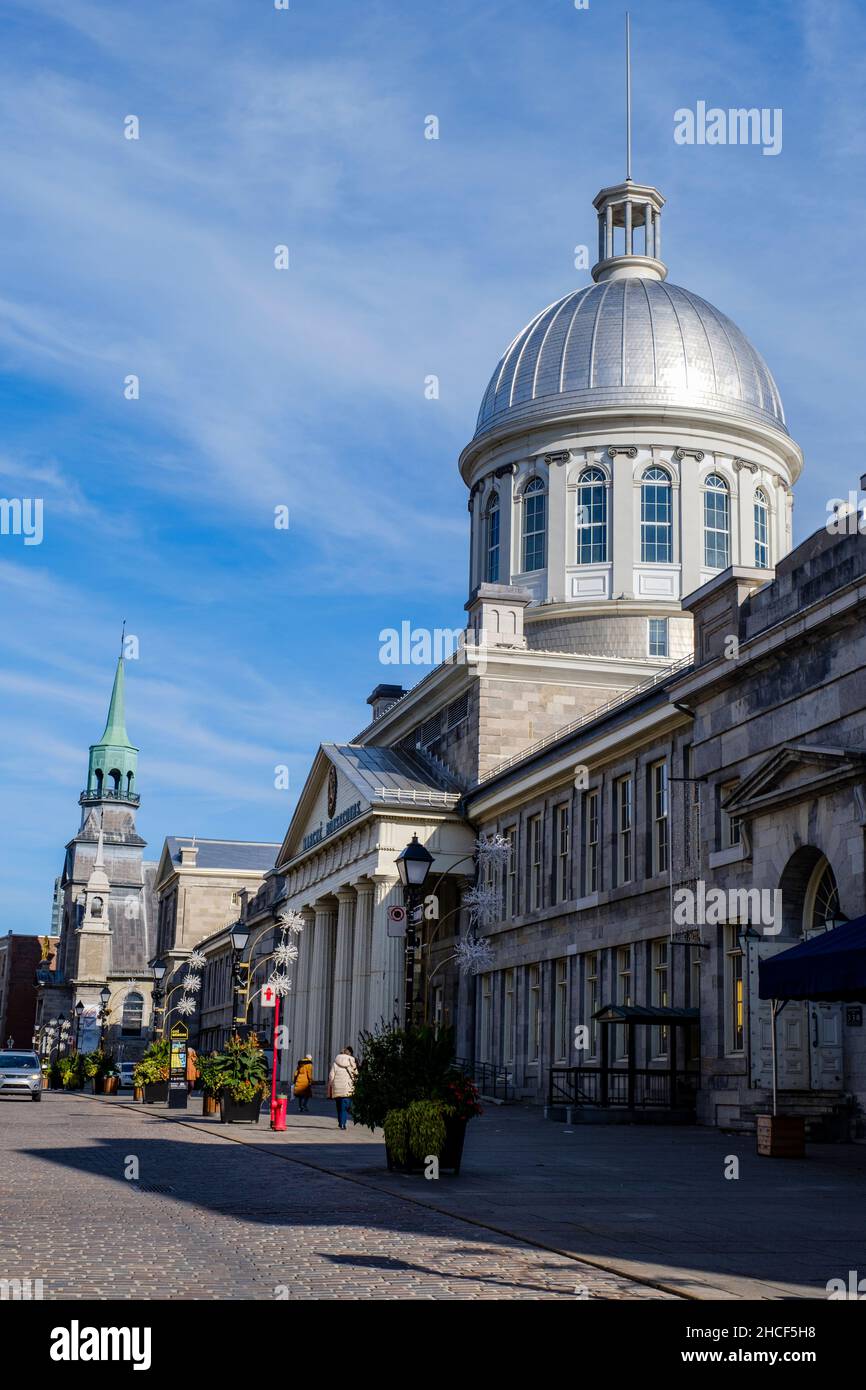 Kanadische Städte, Marché Bonsecours, Bonsecours Market National Historic Site of Canada, Rue Saint-Paul E, Vieux Montreal City, Quebec, Kanada Stockfoto