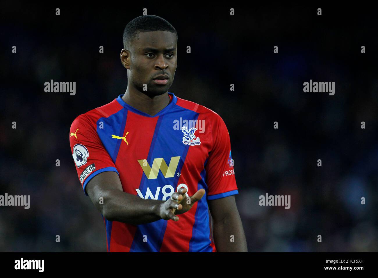 London, Großbritannien. 28th Dez, 2021. Während des Premier League-Spiels zwischen Crystal Palace und Norwich City im Selhurst Park, London, England am 28. Dezember 2021. Foto von Carlton Myrie. Nur zur redaktionellen Verwendung, Lizenz für kommerzielle Nutzung erforderlich. Keine Verwendung bei Wetten, Spielen oder Veröffentlichungen einzelner Clubs/Vereine/Spieler. Kredit: UK Sports Pics Ltd/Alamy Live Nachrichten Stockfoto