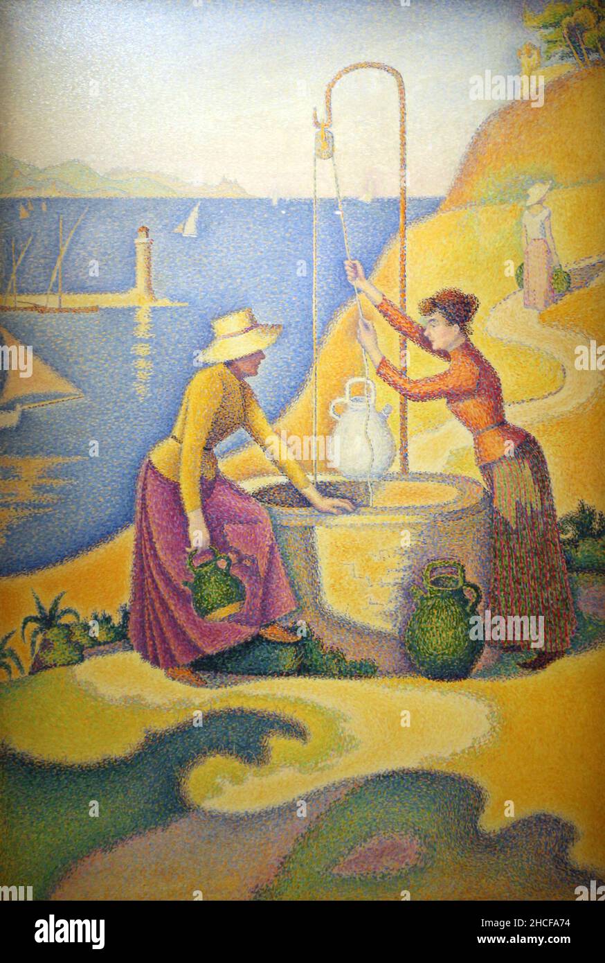 Women at the Well von Paul Signac Stockfoto