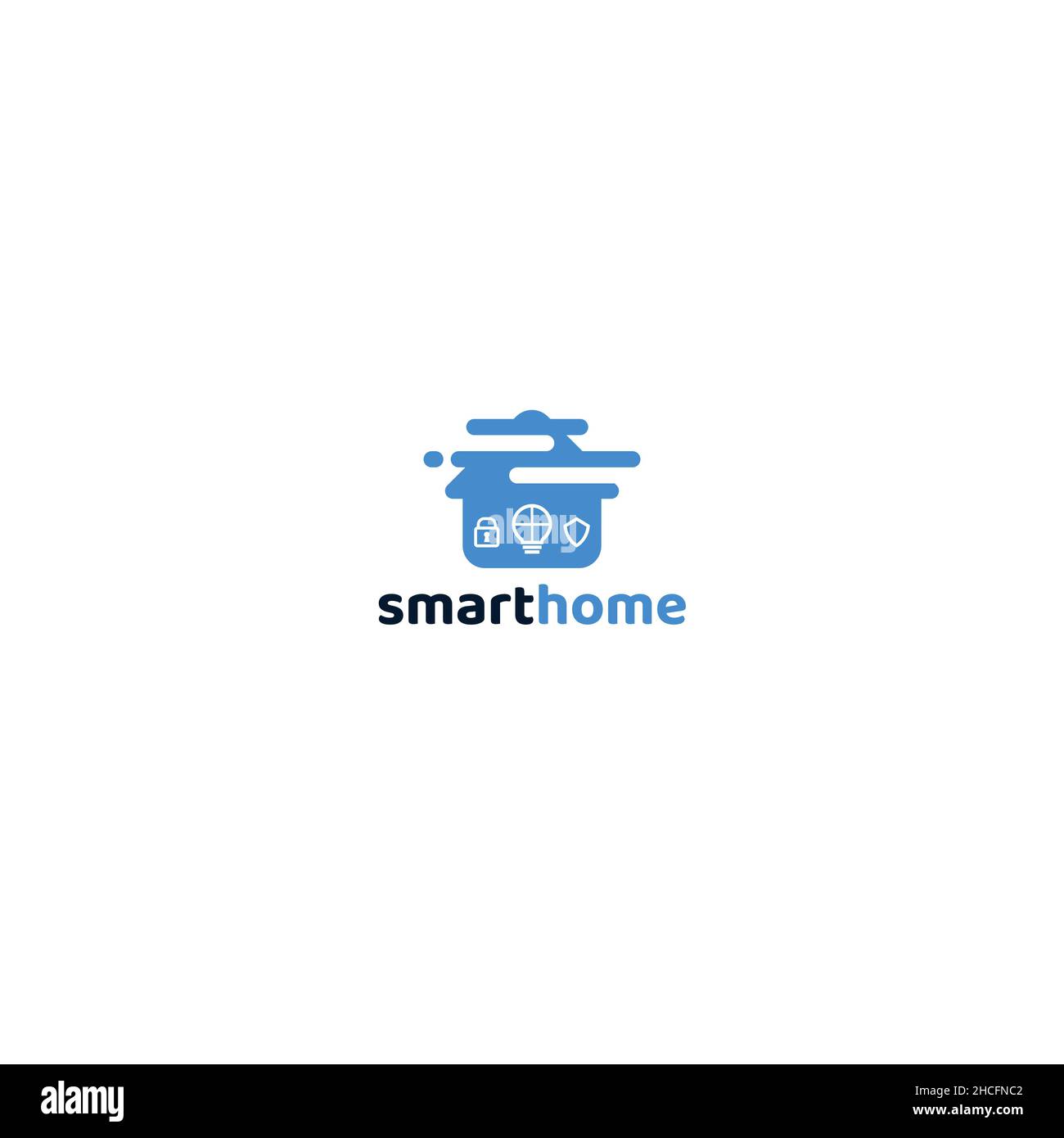 Minimalistisches Design Smart Home House Logo Design Stock Vektor