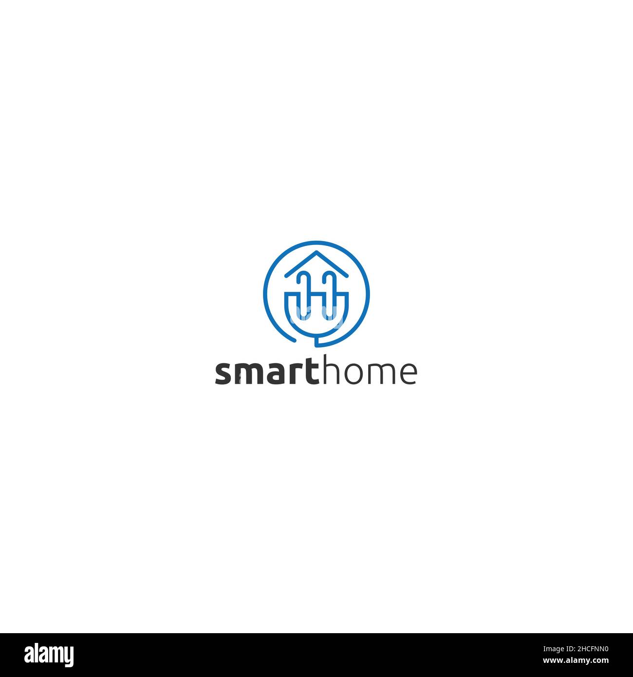 Minimalistisches Design Smart Home House Logo Design Stock Vektor