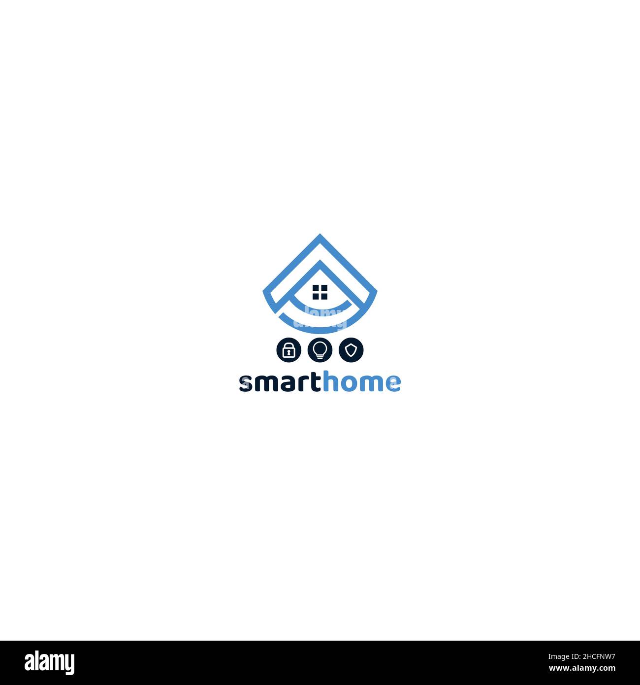 Minimalistisches Design Smart Home House Logo Design Stock Vektor