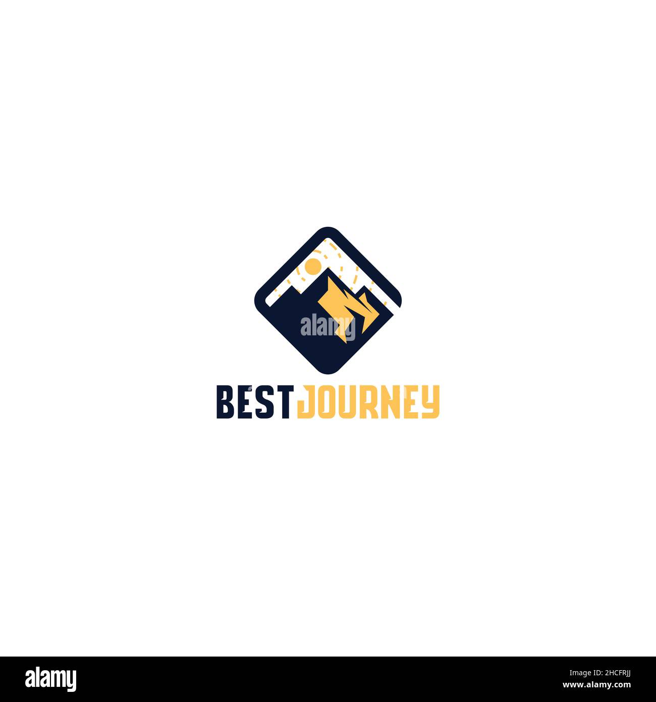 Modernes minimalistisches Design Best Journey Logo-Design Stock Vektor