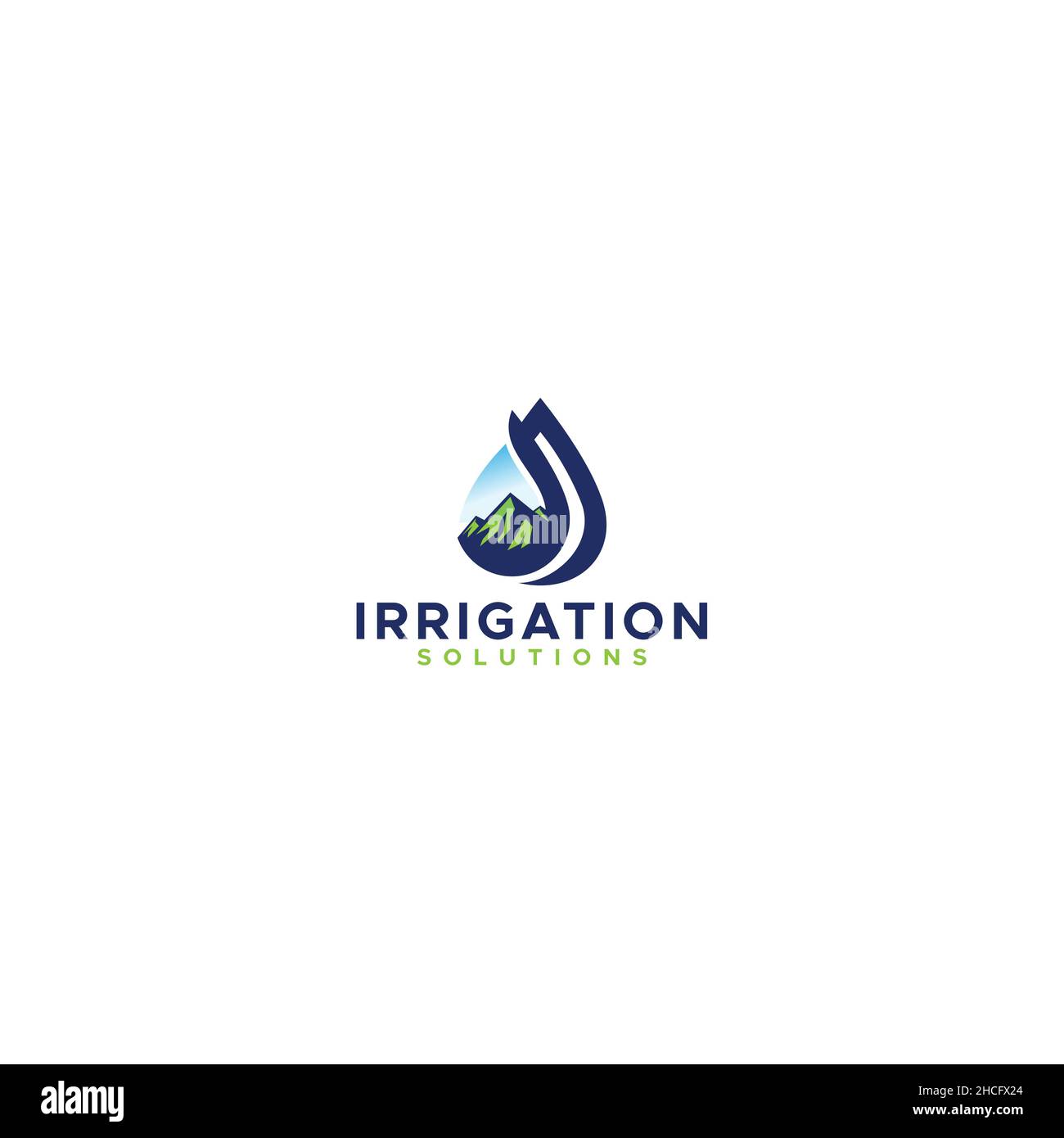 Modernes, farbenfrohes Bewässerungslösungen Logo-Design Stock Vektor