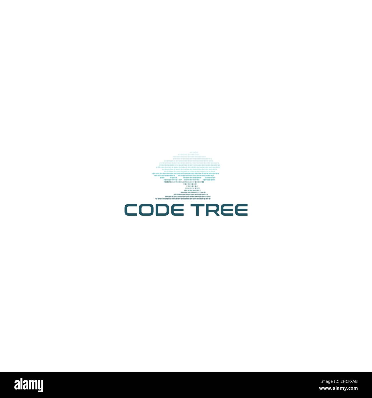 Minimalistisches Design Code Tree Privacy Logo Design Stock Vektor