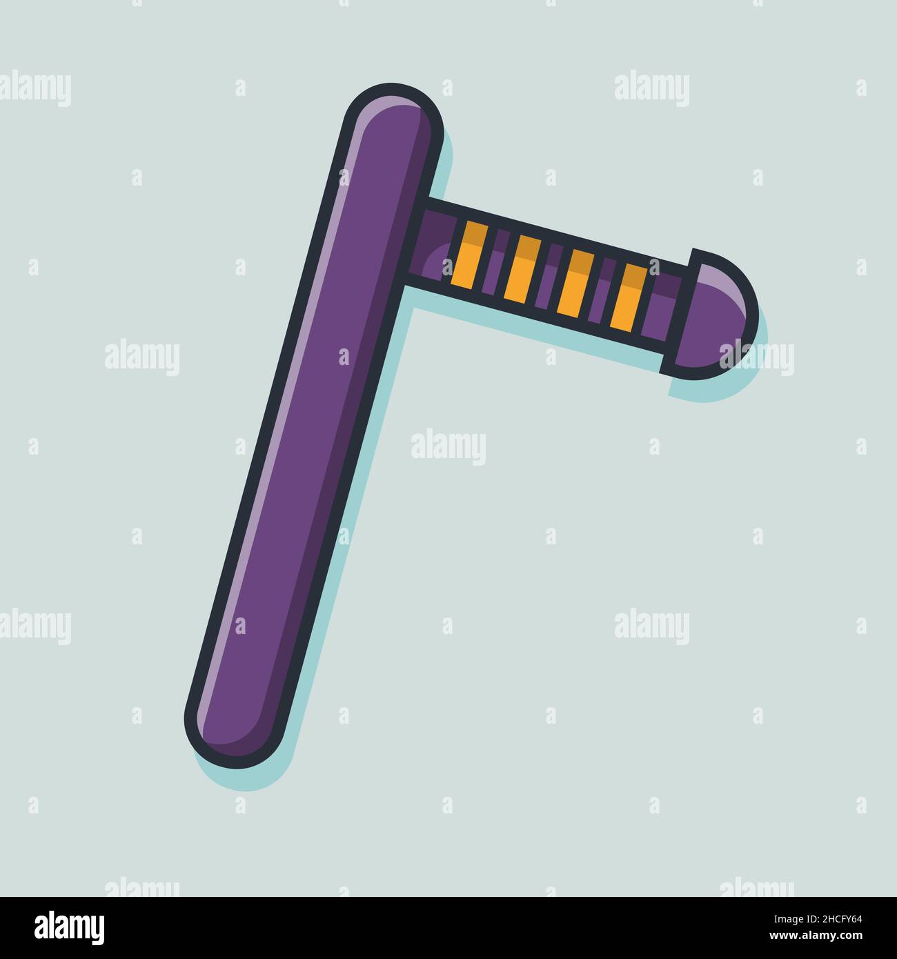 Baton Polizei isoliert Cartoon-Vektor-Illustration in flachen Stil Stock Vektor