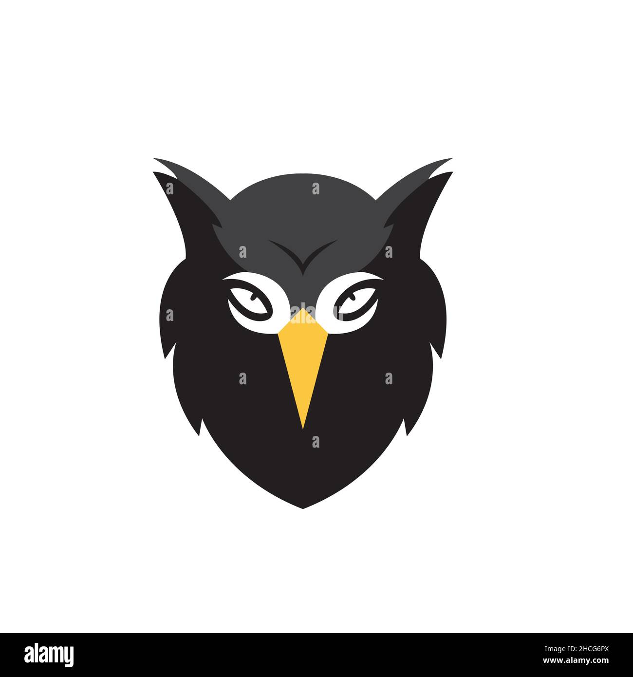 Fokus Kopf Eule Gesicht Logo Design Vektor Grafik Symbol Symbol Zeichen
