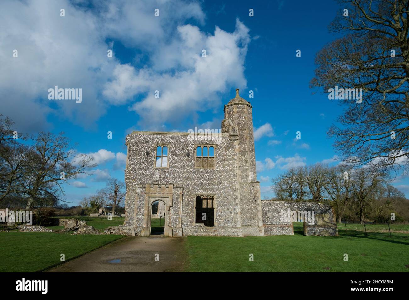 Baconsthorpe Burg, Baconsthorpe, Norfolk, England. Stockfoto