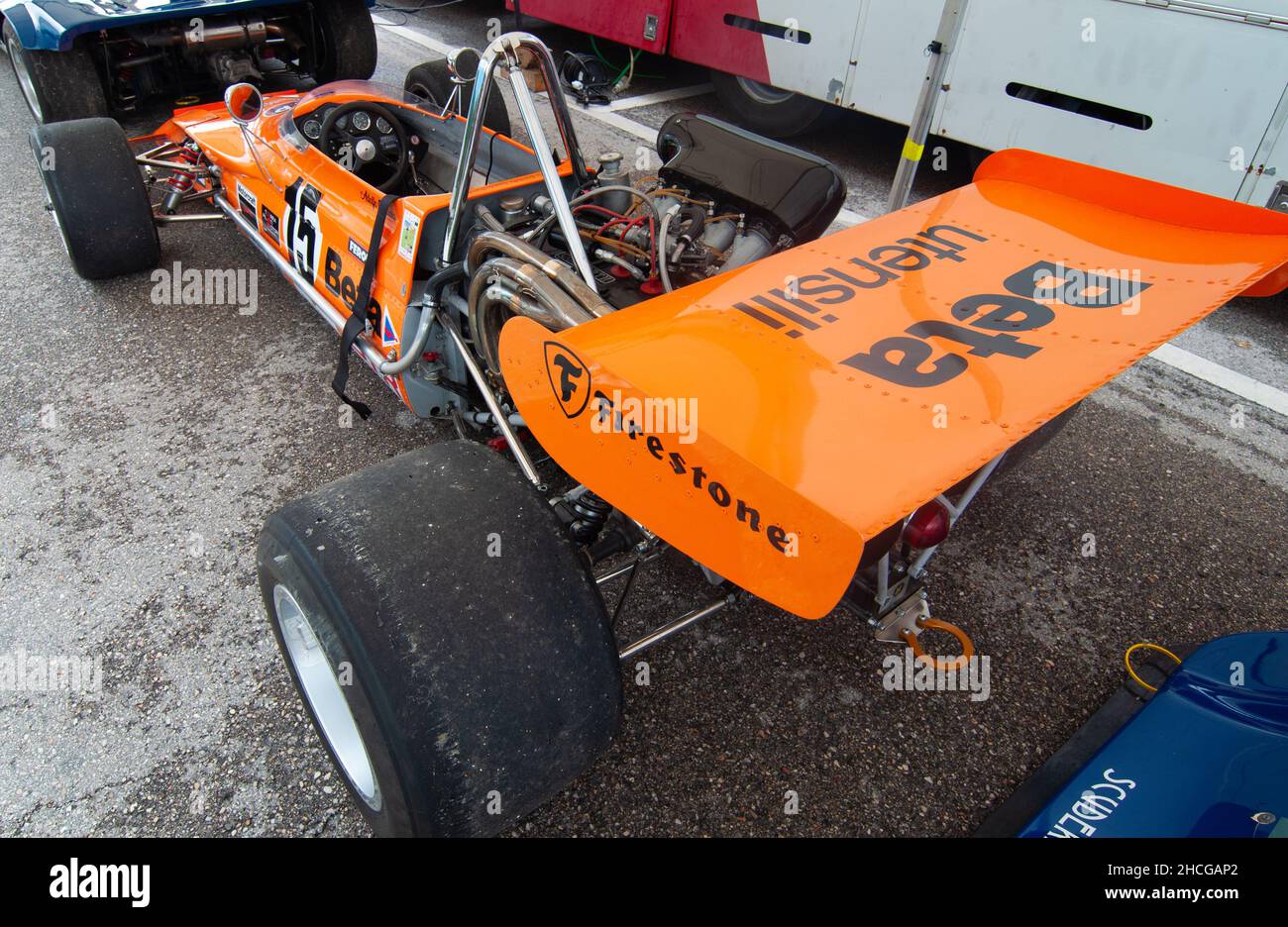 PESARO , ITALIEN - OTT 10 - 2021 : OLDTIMER MÄRZ F2 IM RENNEN IN PESARO SAN BARTOLO Stockfoto