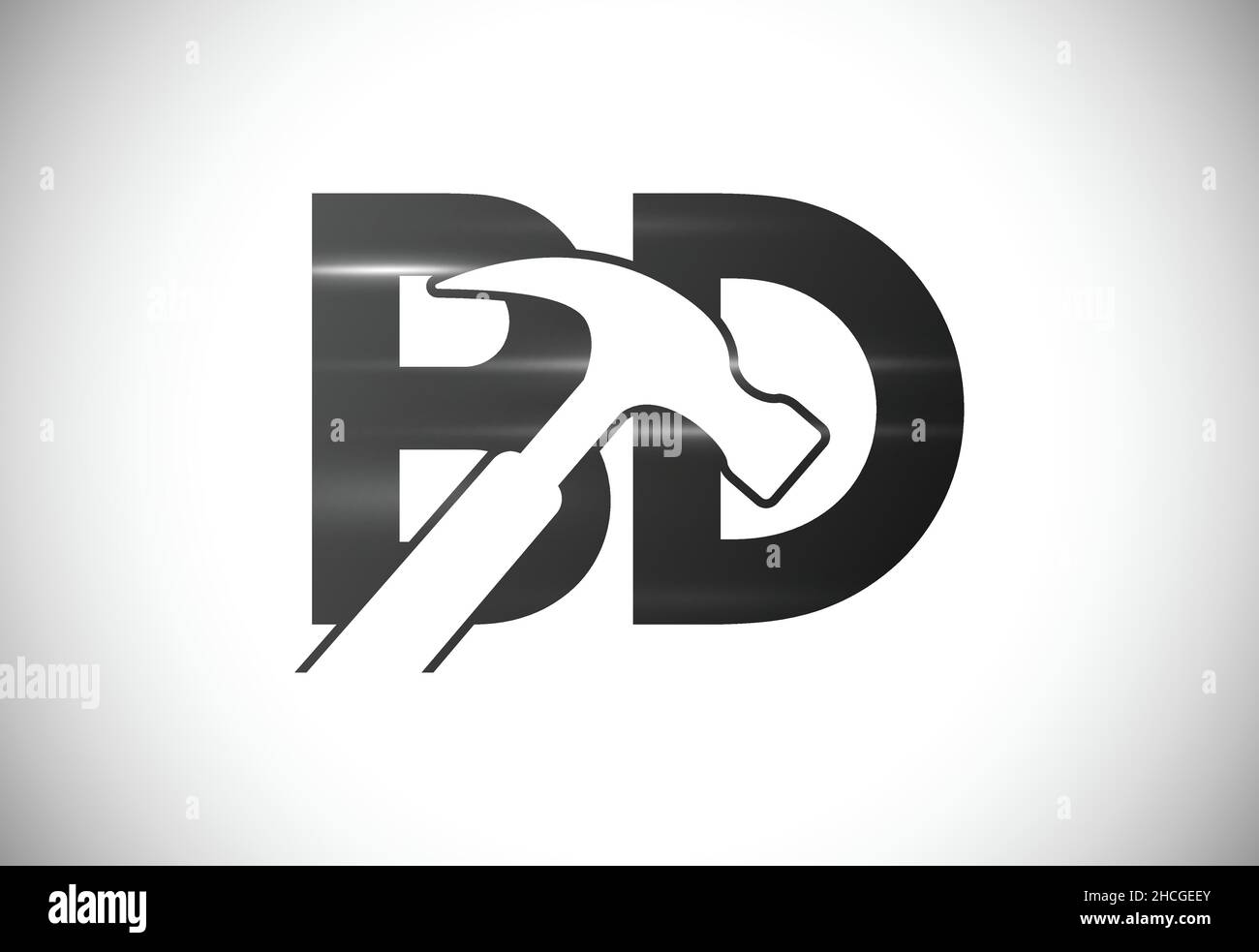 Anfangsbuchstabe B D Logo Design Vektor. Grafisches Alphabet-Symbol Für Corporate Business Identity Stock Vektor