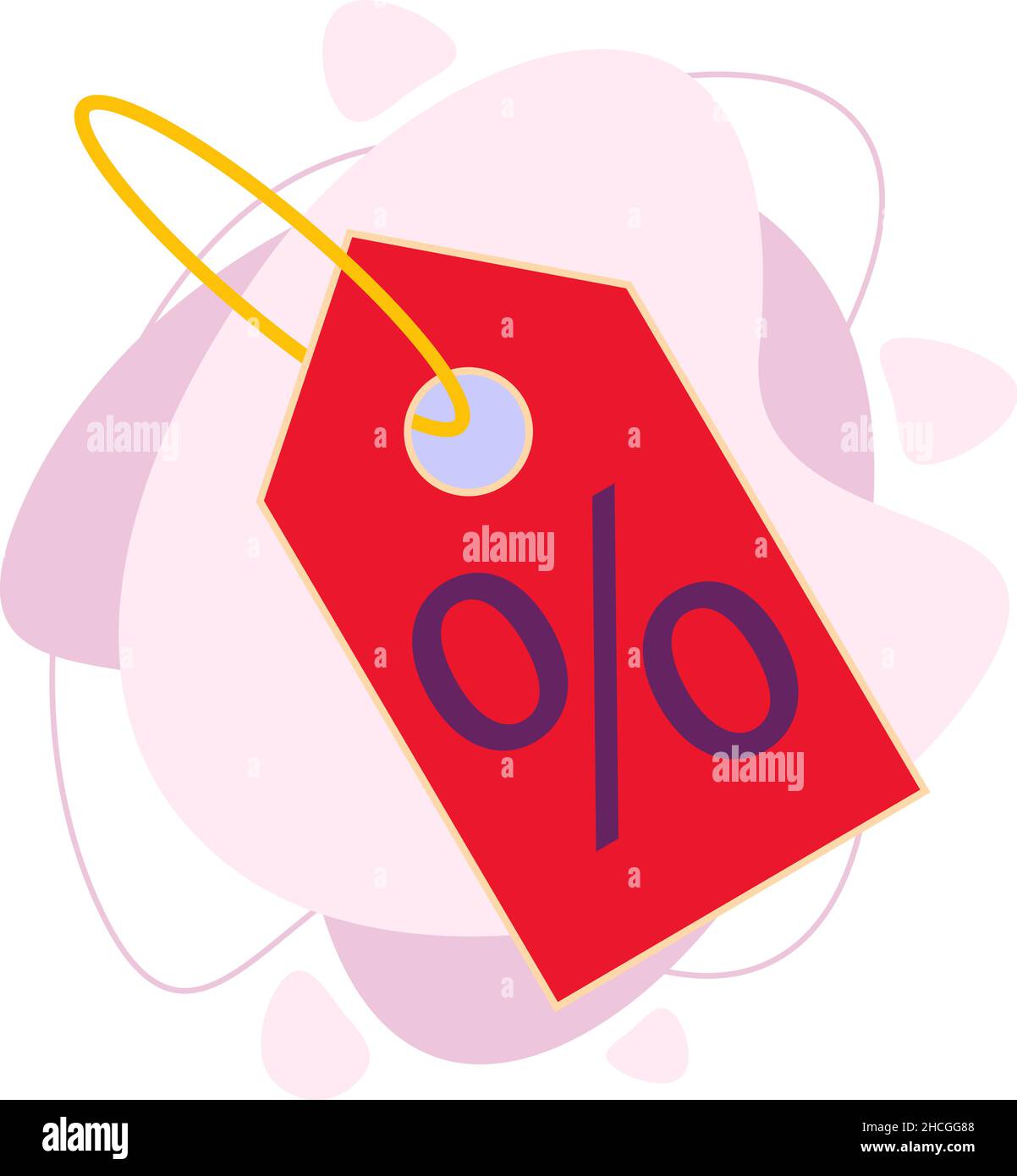 Symbol für das Rabattangebot. Das Symbol des Kupons. Stock Vektor