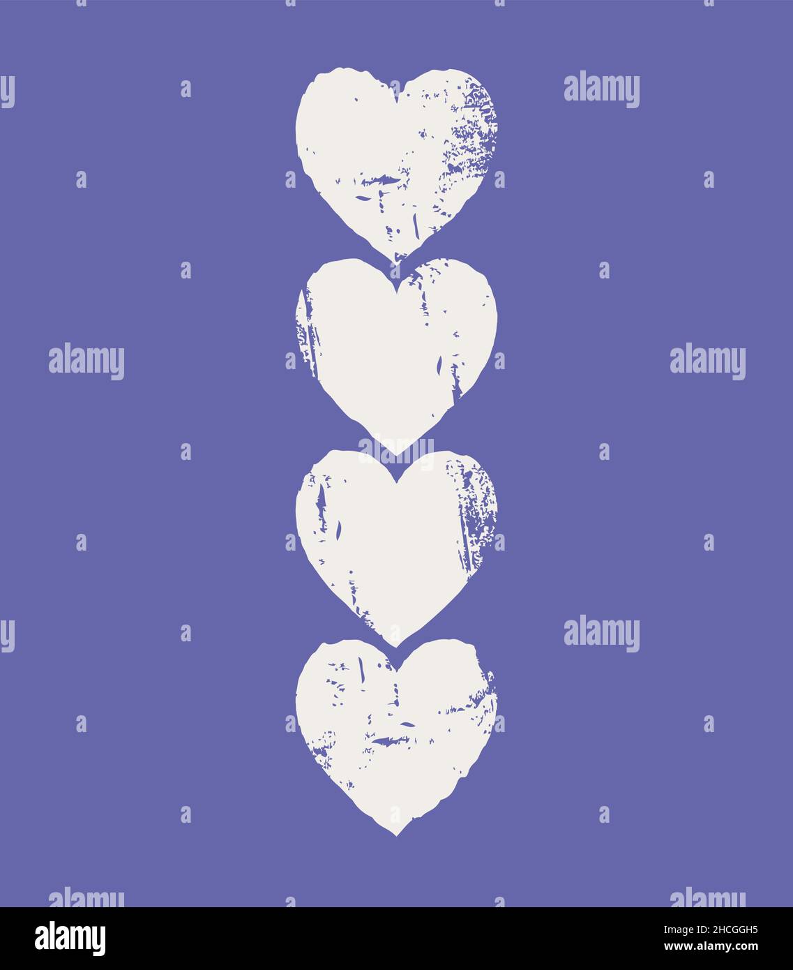 Tag der Liebe. Eine Postkarte mit Herz im Boho-Stil. Stock Vektor