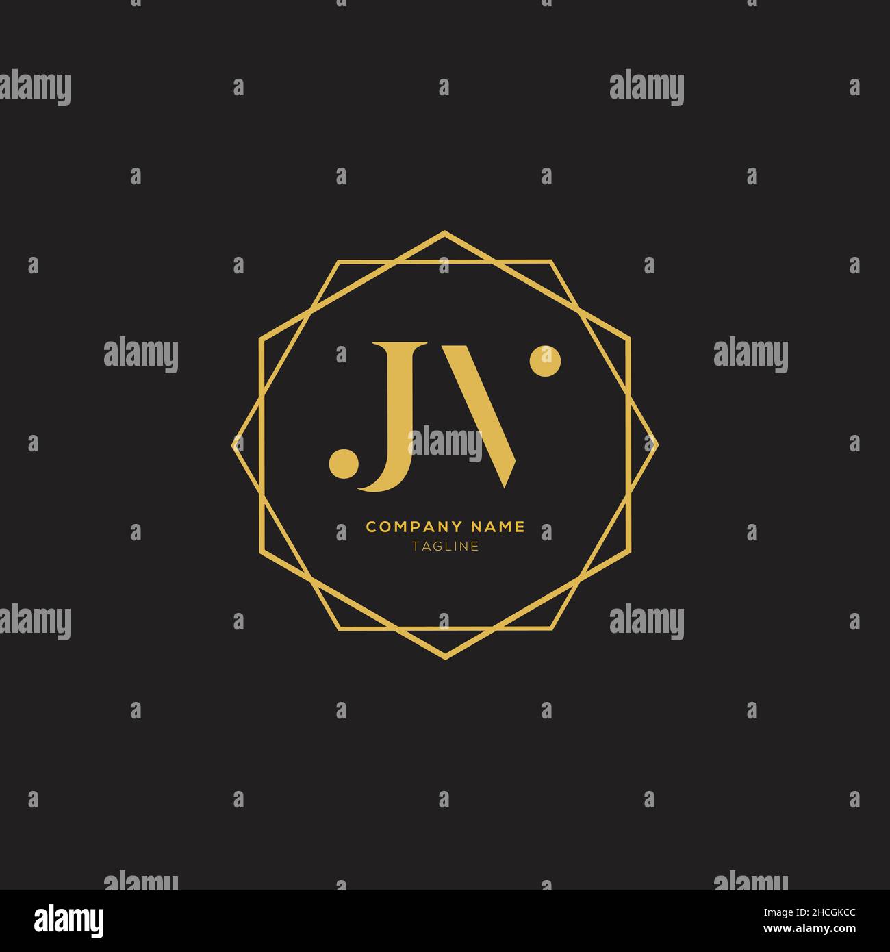 Einzigartiges modernes JV-Buchstabe Business Logo Design Alphabet Symbol Vektor-Symbol. Kreative elegante Buchstaben JV Logo Vorlage. Stock Vektor