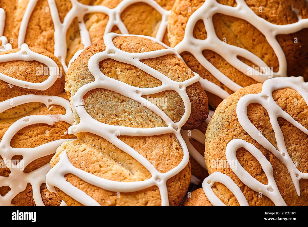 Textur von klebriger Cookies Detail mit Makro-Objektiv aufgenommen Stockfoto