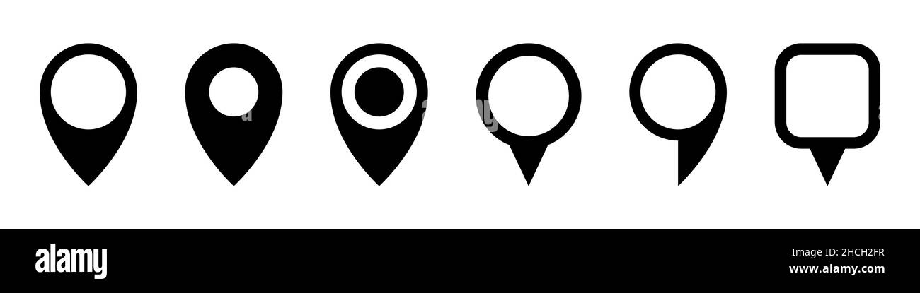 PIN-Karte Symbolsatz einfaches Design Stock Vektor