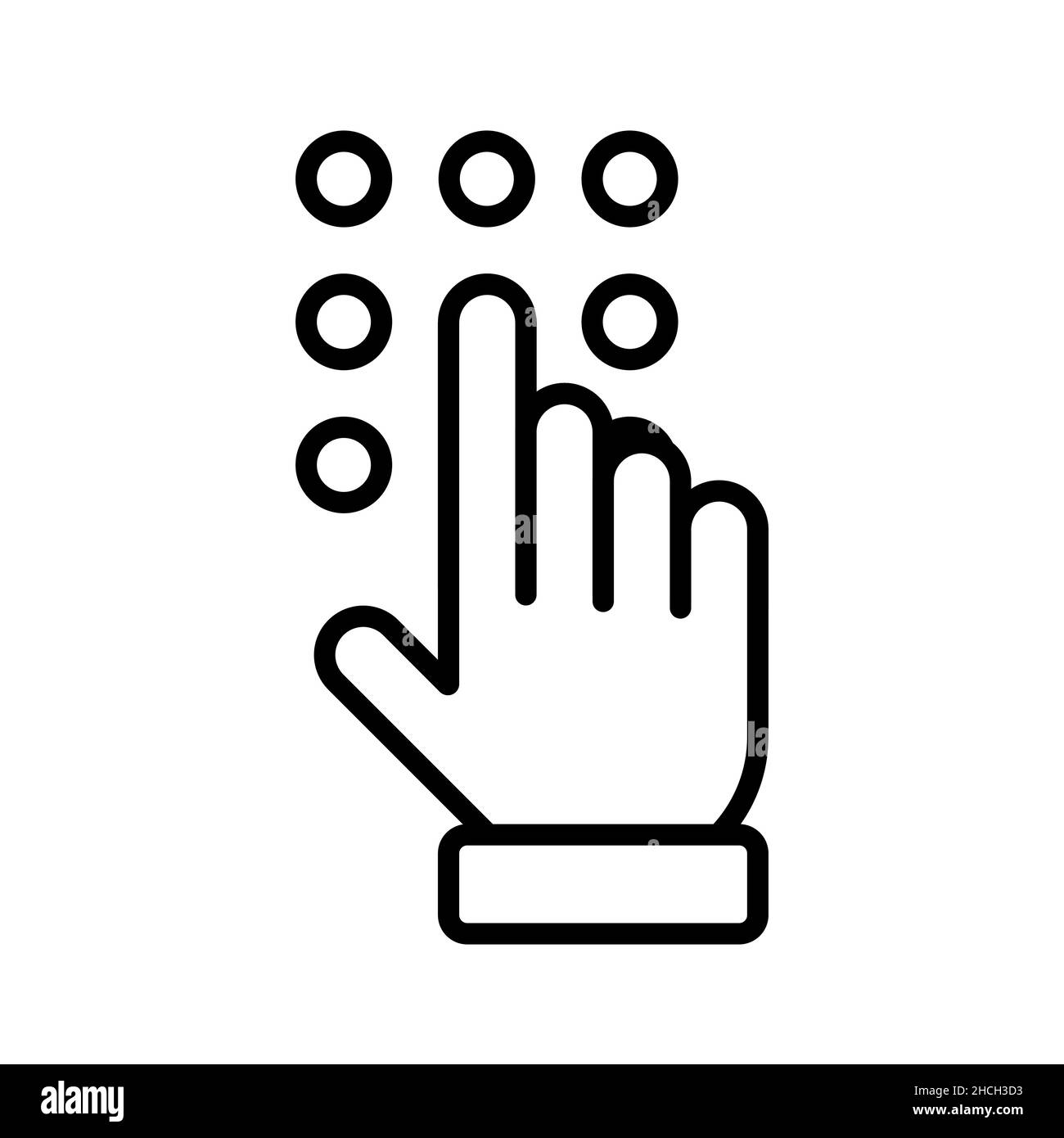 Codeschloss mit Handsymbol Stock Vektor